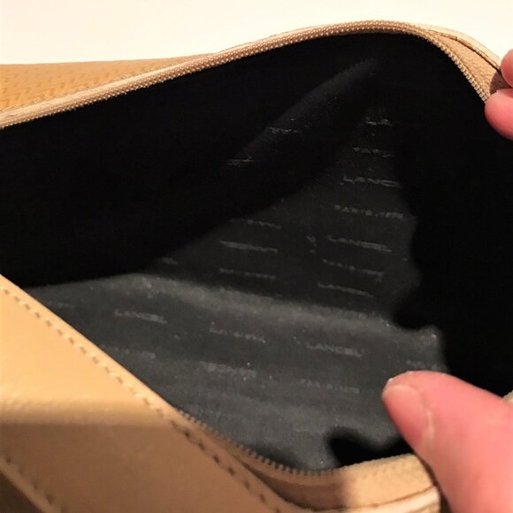 Lancel Designer Beige Tan Leather Shoulder Bag Branded Lining Dust Bag included - Picture 9 of 14